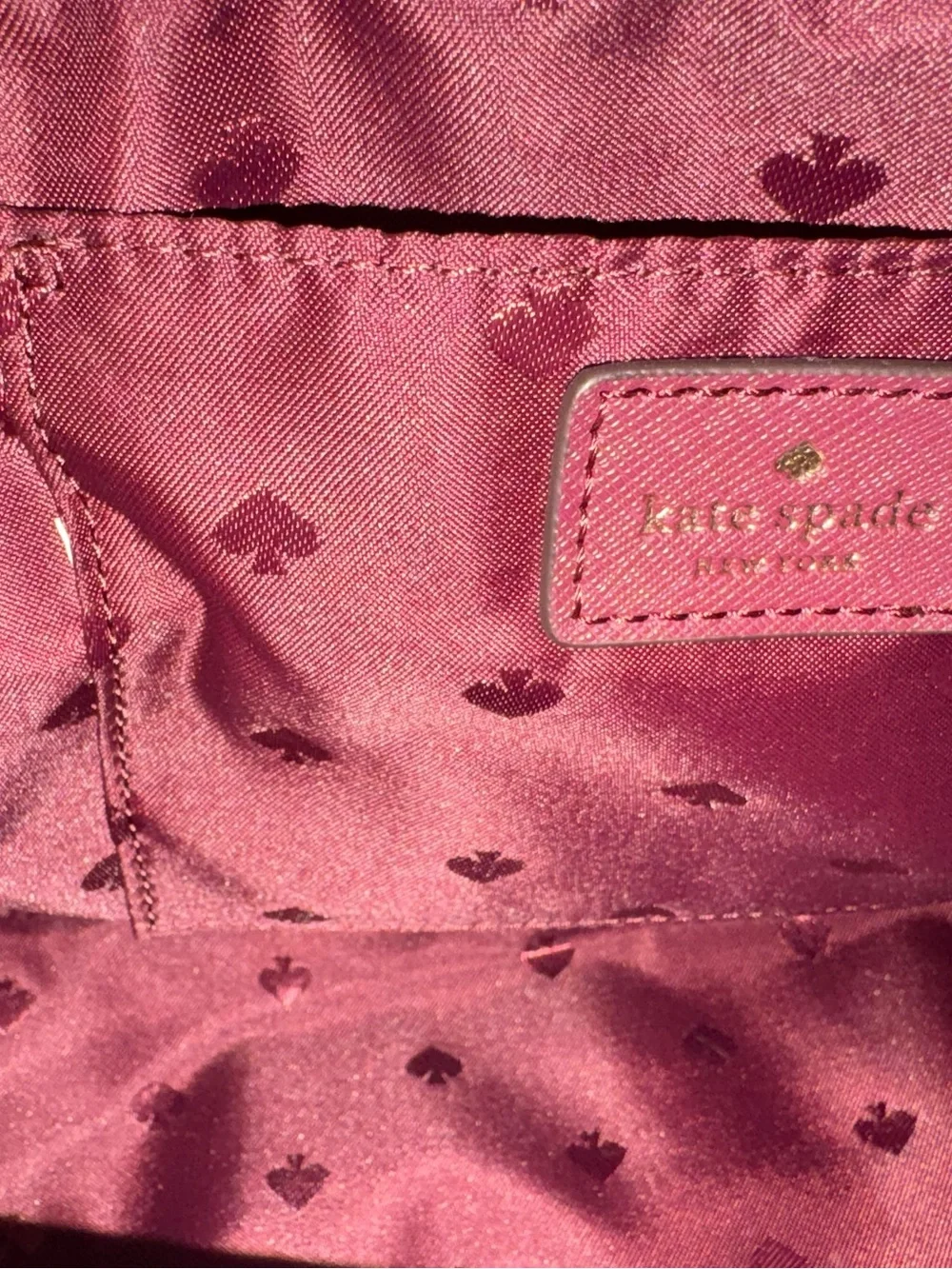kate spade Maroon Glitter-Trim Satchel
